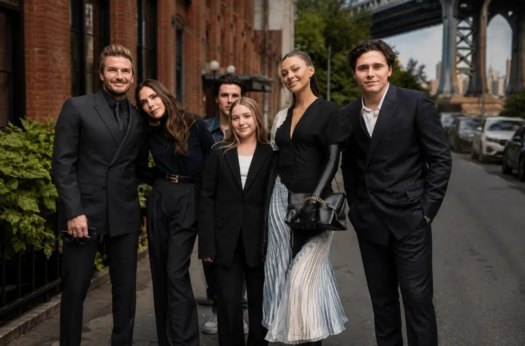 Husband David Beckham and Children